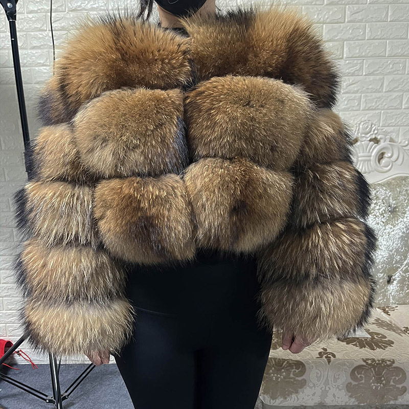 Warm Winter Clothing - Plus Size Tops Brown Fur Maomaokong