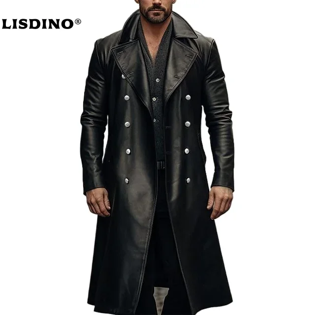 Winter Clothing Gear - Leather Jacket Men Winter Fleece Motorcycle
