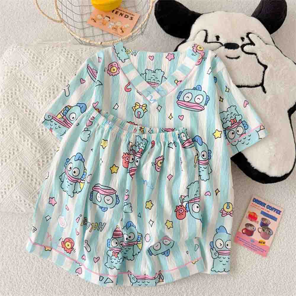 Winter Clothing Gear - Sanrio Hangyodon Women's Pajama Set Kawaii