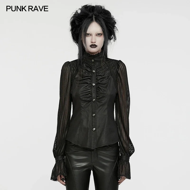 Winter Clothing Visuals - PUNK RAVE Women's Gothic Lantern Sleeves