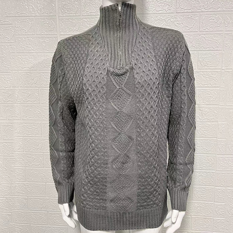 Winter Clothing Types - Autumn Winter Knitted Sweater Zipper High