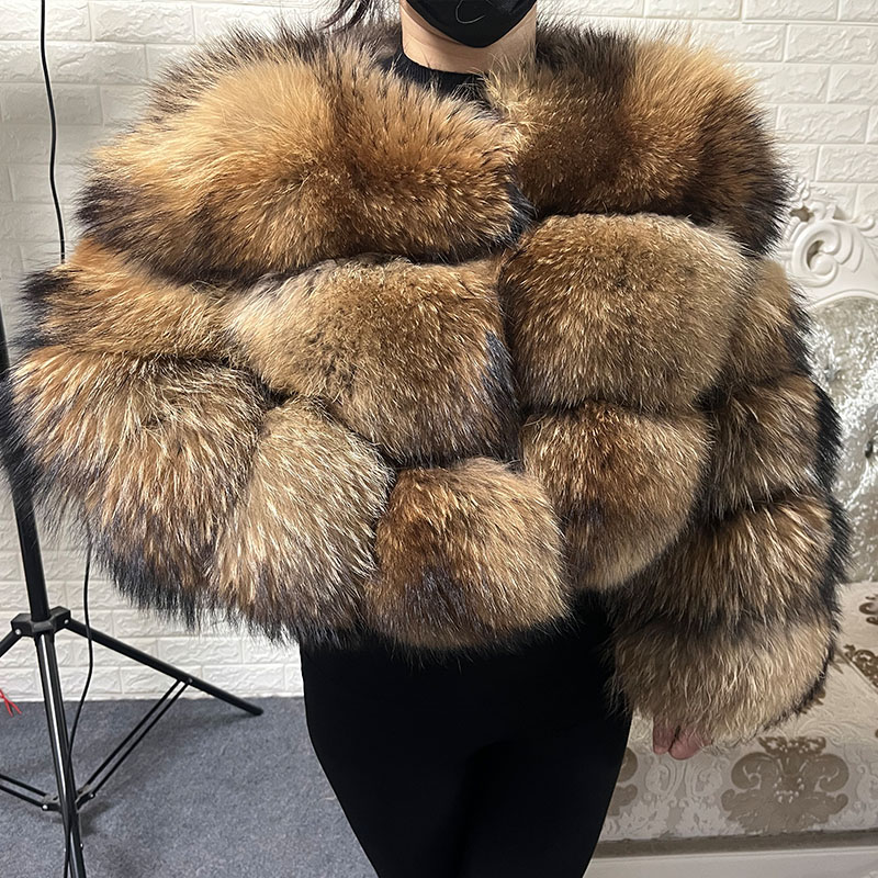 Plus Size Tops Brown Fur Maoma - Warm Winter Clothing review and price