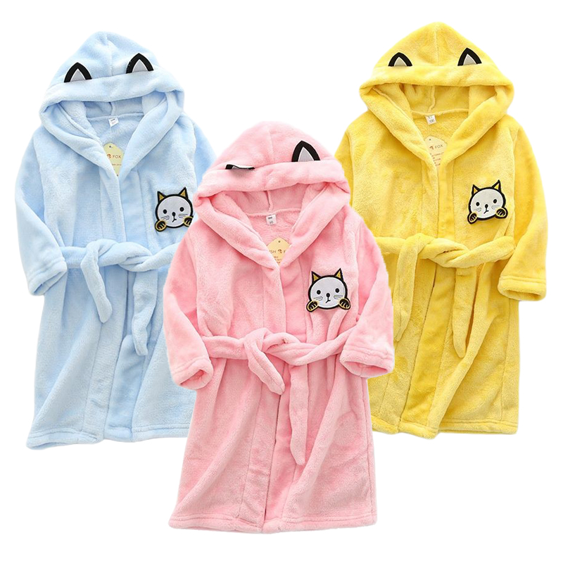 Kids Cartoon Cat Robes New Win - Winter Clothing For Baby Girl review and price