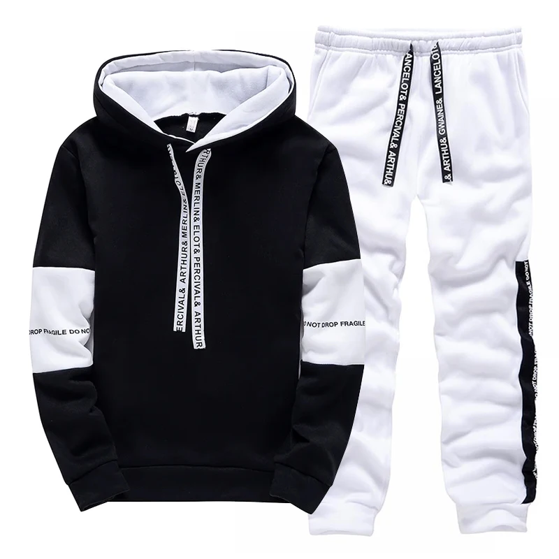 Black White Men's Tracksuit Fa - Winter Clothing For Men review and price