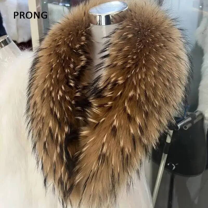 Natural Raccoon Fur Collar Rea - Winter Clothing Gear review and price