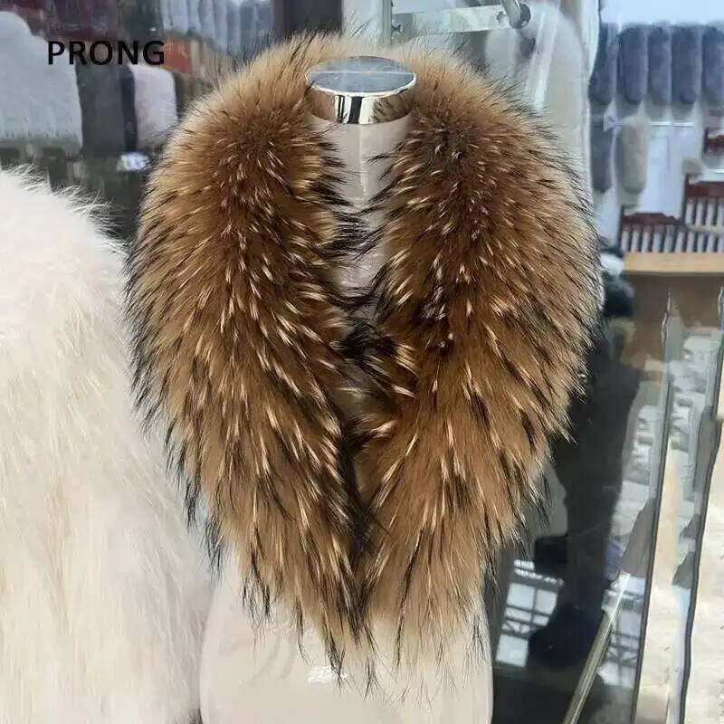 Natural Raccoon Fur Collar Rea - Winter Clothing Gear review and price