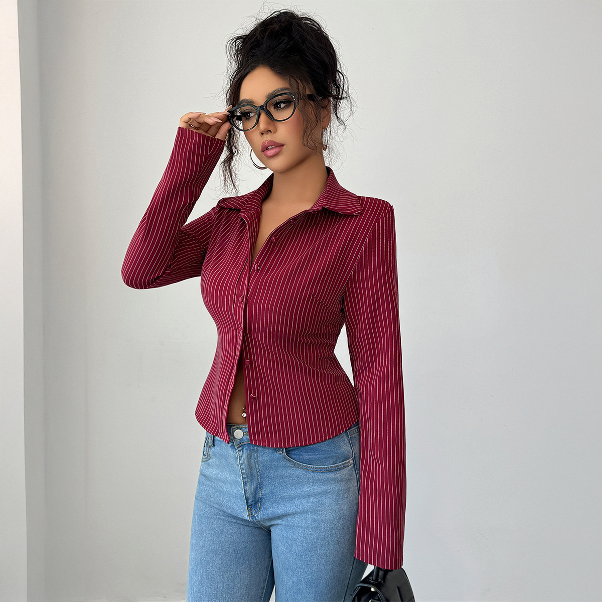 Casual High-grade Striped Long - Winter Clothing Types review and price