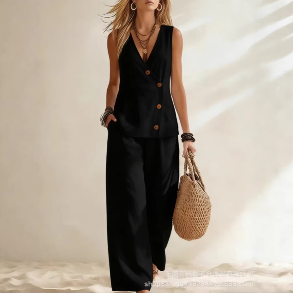 Fashion Deep V-neck Sleeveless - Winter Clothing Sale review and price