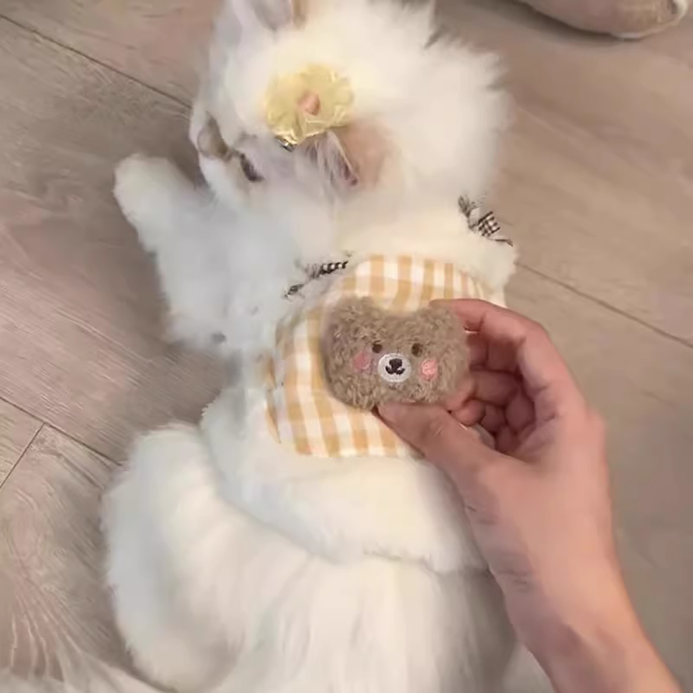 Cute Cat Dog Clothes Winter Pl - Winter Clothing For Dogs review and price