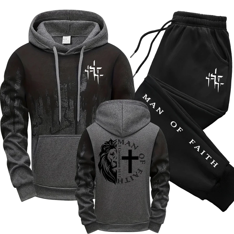 Man of Faith Pattern Men's Set - Winter Clothing For Men review and price