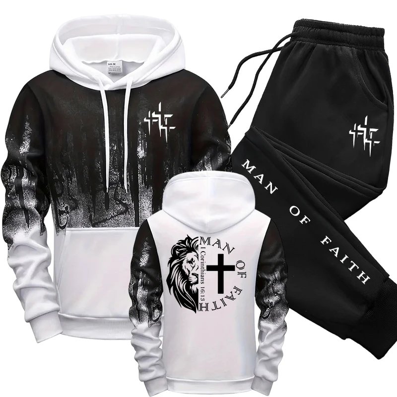Man of Faith Pattern Men's Set - Winter Clothing For Men review and price