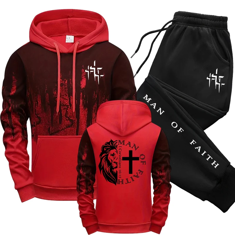 Man of Faith Pattern Men's Set - Winter Clothing For Men review and price